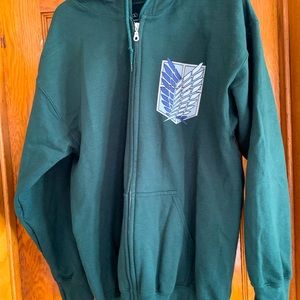 Attack on Titans zip up hoodie